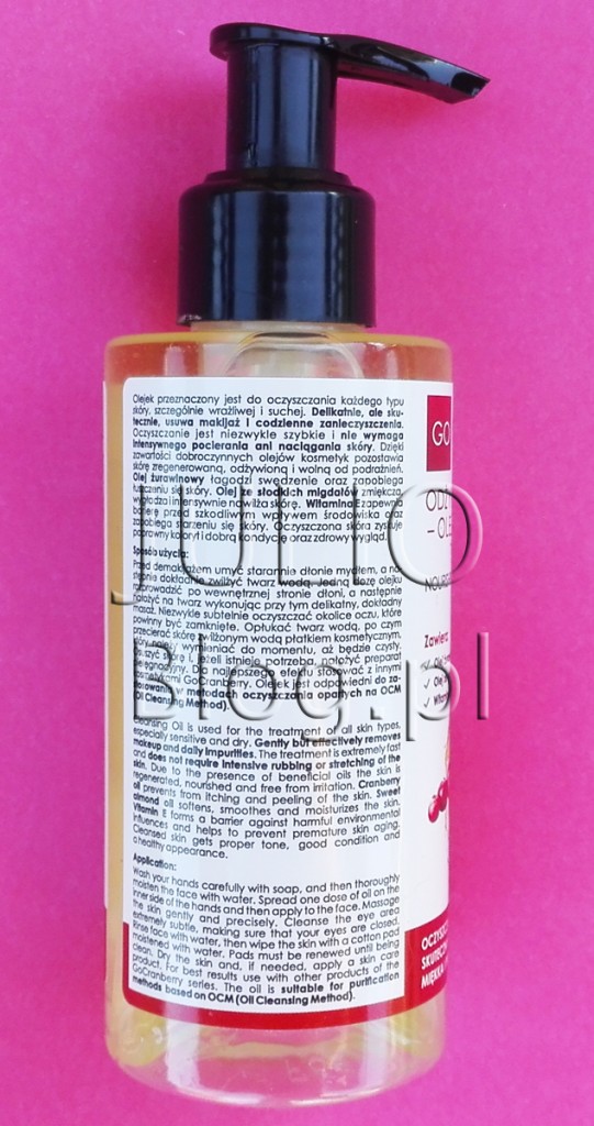 julioblog.pl-blog-julii-recenzje-kosmetyków-Olejek-do-demakijażu-GoCranberry-NOVA-Kosmetyki-do-oczyszczania-każdego-typu-skóry-skład-składniki-sposób-użycia
