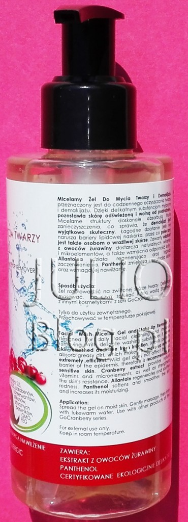 julioblog.pl-blog-julii-recenzje-kosmetyczne-naturalne-kosmetyki-polskie-eko-Micelarny-Żel-Do-Mycia-Twarzy-i-Demakijażu-GoCranberry-NOVA-Kosmetyki-150ML-19zł--informacje-opis
