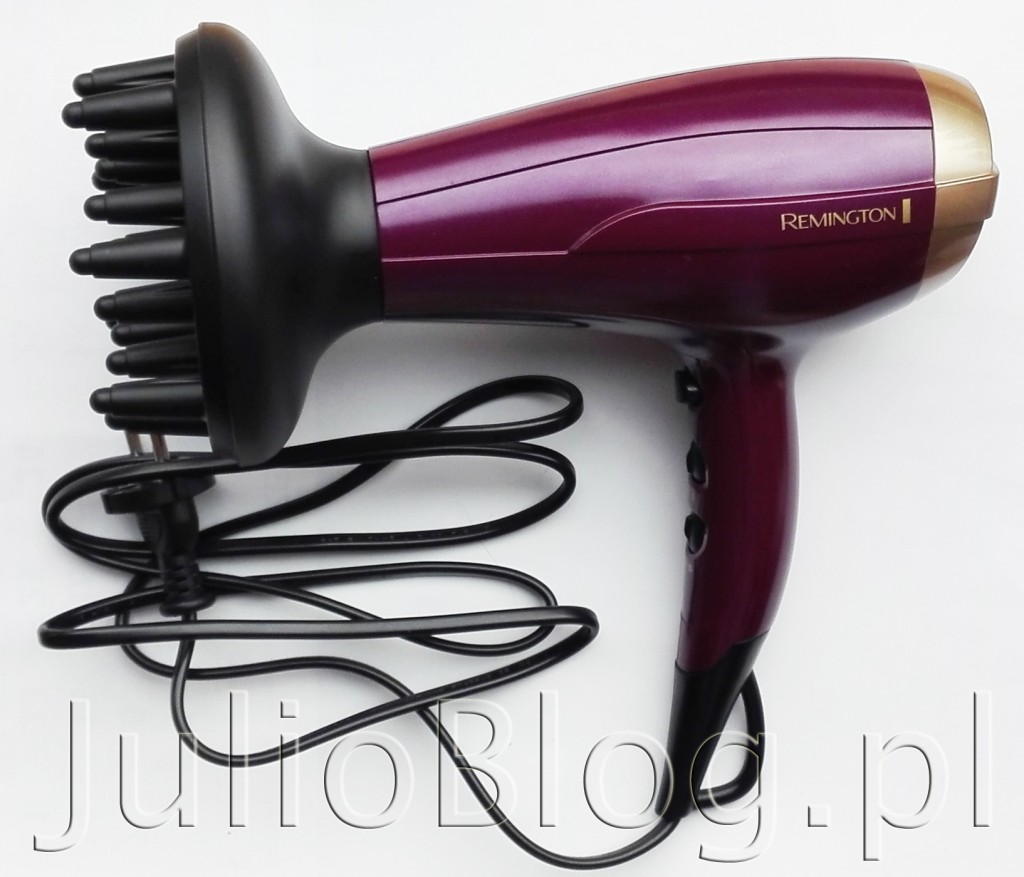 julioblog.pl-suszarka-do-włosów-Your-Style-Remington-D5219-końcówka-dyfuzor-do-fal-i-loków-do-włosów-kręconych-suszarka-z-dyfuzorem stylizacja włosów podczas suszenia