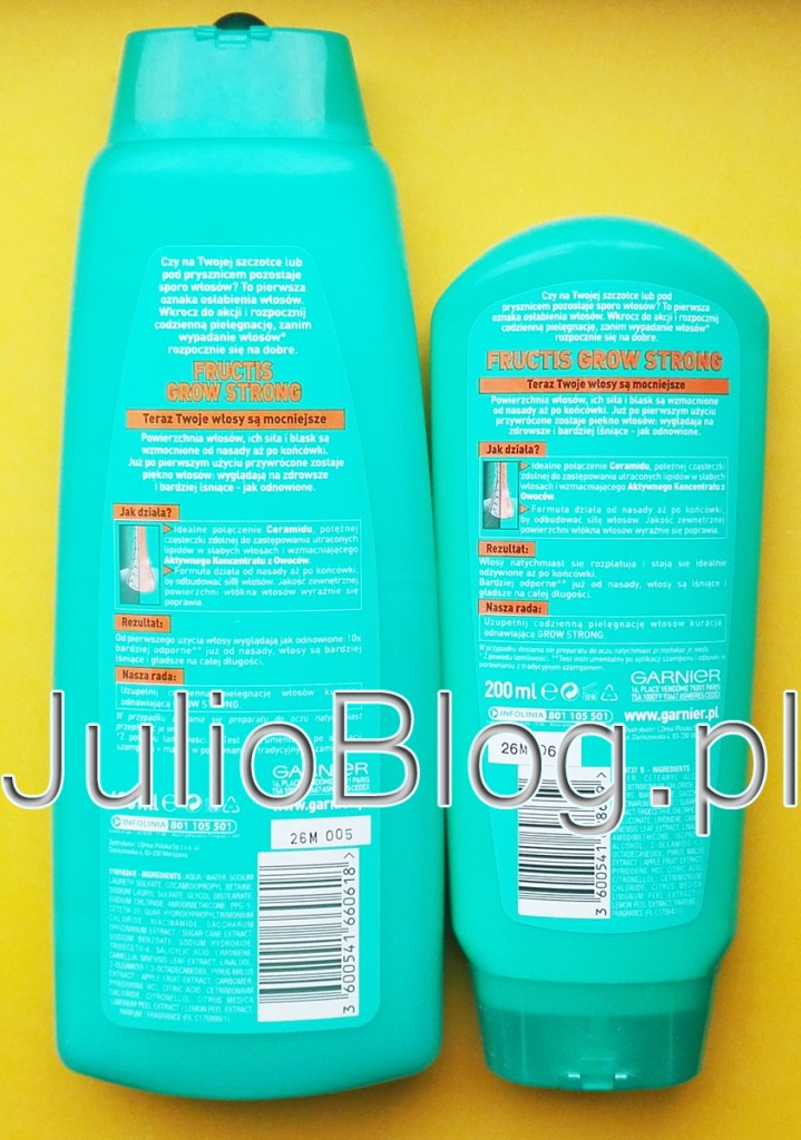nowość-garnier-fructis-szampon-wzmacniający-grow-strong-garnier-fructis-grow-strong-odżywka-julioblog.pl-blog-julii-działanie-jak-działają-składniki-skład-opinie-recenzje-kosmetyków