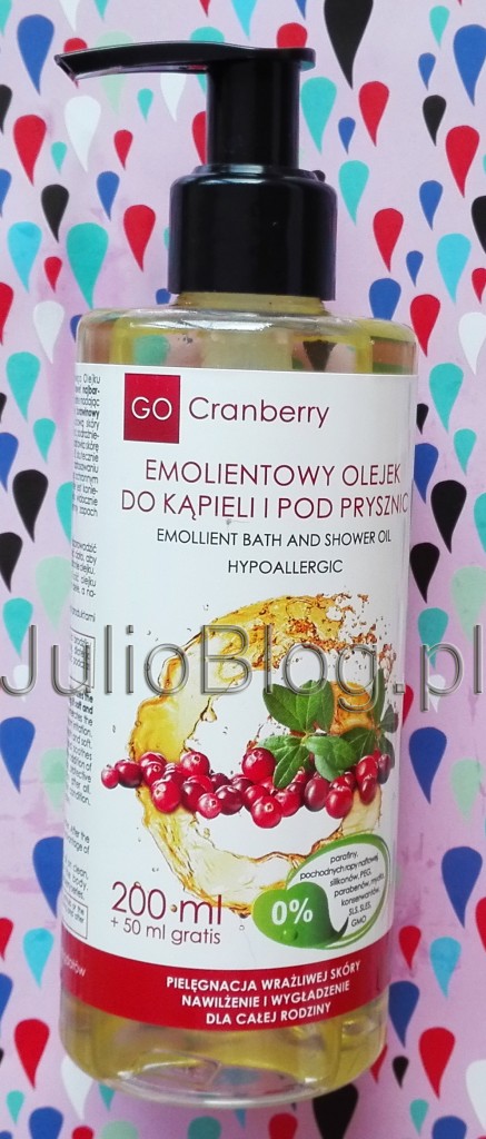 julioblog.pl-blog-julii-naturalne-kosmetyki-naturalna-pielęgnacja-Emolientowy-Olejek-do-Kąpieli-i-pod-Prysznic-GoCranberry-Nova-Kosmetyki-polskie-kosmetyki-opinie-recenzje-blog