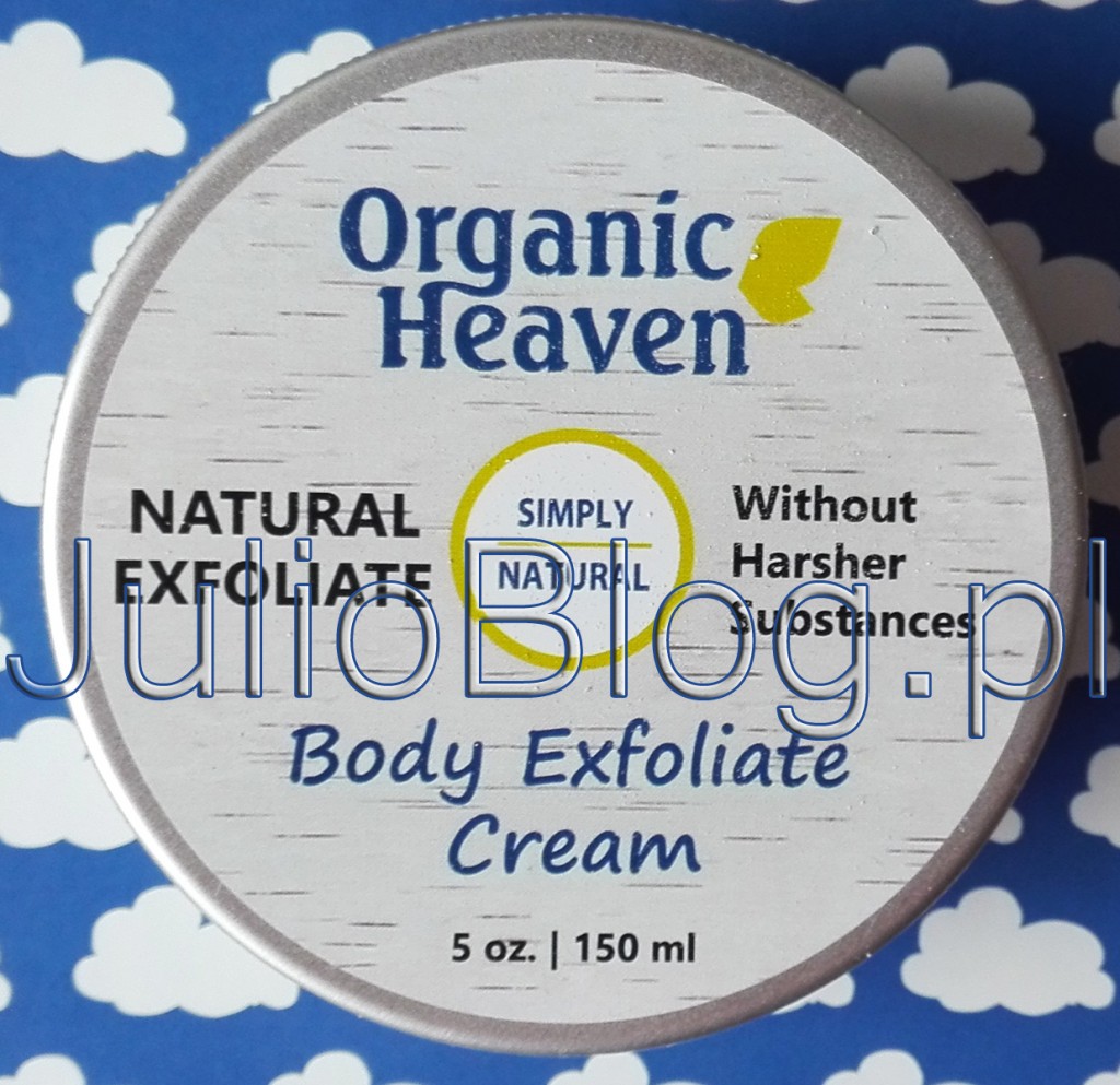 organic-heaven-simply-natural-Body-Exfoliate-Cream--Krem-do-złuszczania-naskórka-150ml-34.90zł-peeling-dla-skóry-wrażliwej-delikatny-piling-naturalny-z-olejek-kokosowym-julioblog.pl-blog
