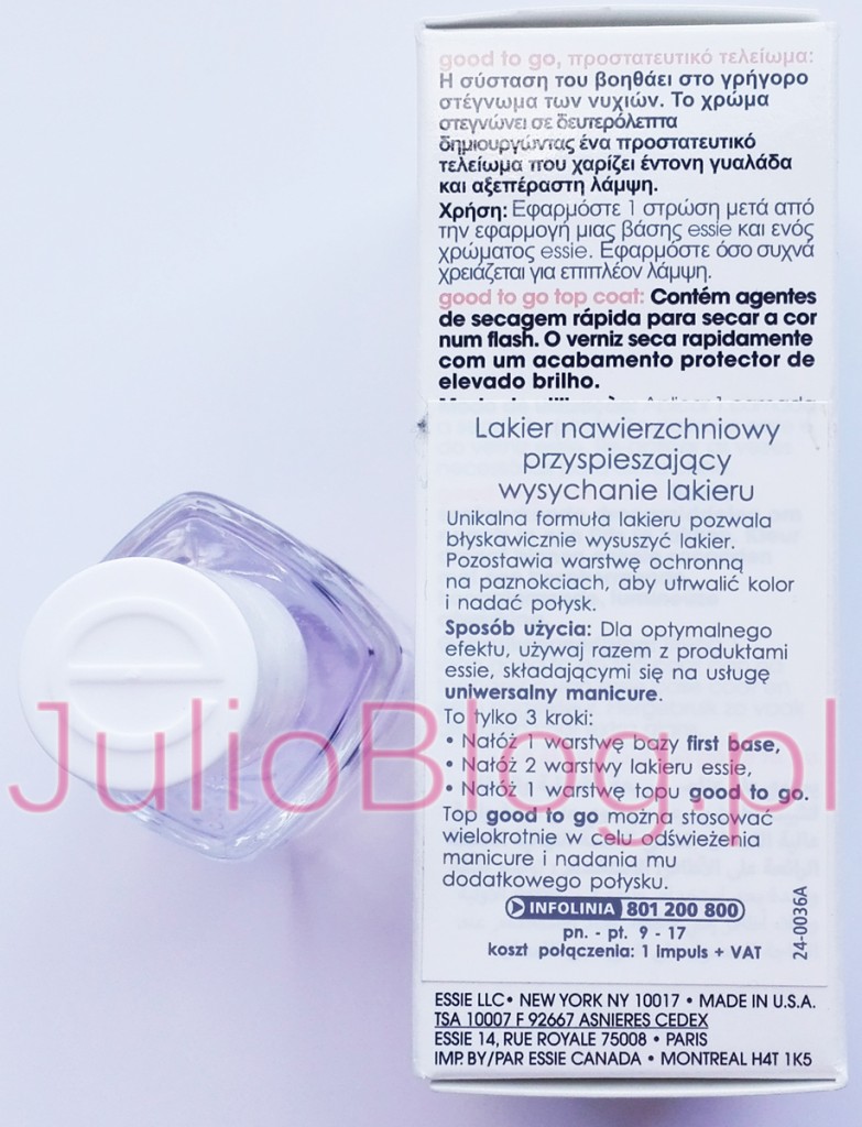 julioblog.pl-blog-Julii-essie-lakier-nawierzchniowy-przyspieszający-wysychanie-lakieru-wyszuszacz-lakieru-ESSIE-good-to-go-top-coat-rapid-shine-13,5ml-salon-performance-wersja-profesjonalna