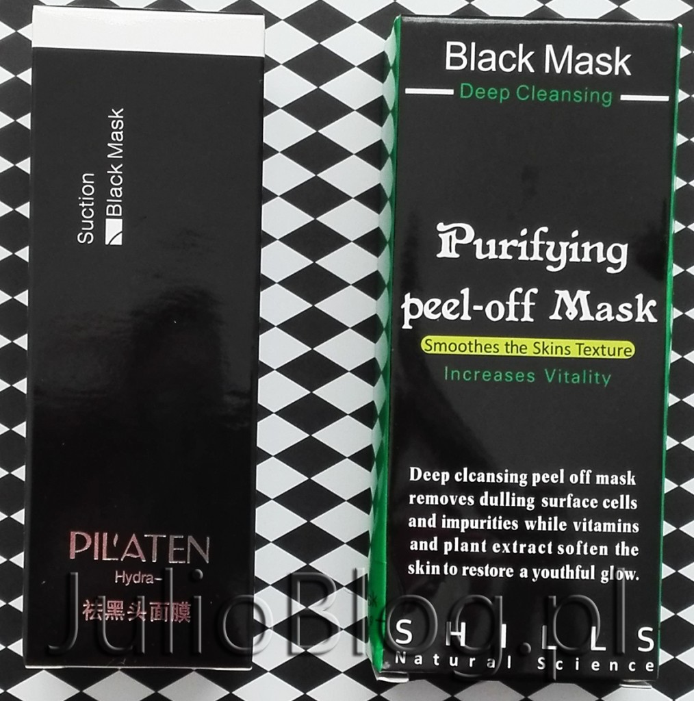 Hydra Black Mask z aktywnym węglem z bambusa Pilaten czarna maska Maseczka Black Mask Purifying Peel off Mask Shills czarne maski