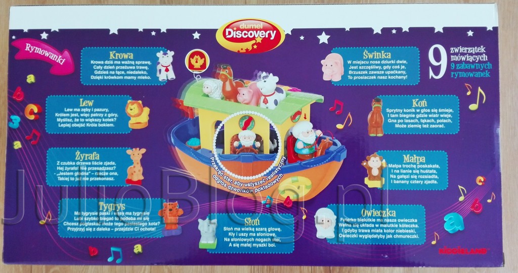 interaktywna-zabawka-dla-dzieci-od-12-miesięcy-DISCOVERY-Dumel-Arka-Noego-zwierząta-wierszyki-rymowanki-realistyczne-odgłosy-cena-170zł-funkcje-grająca-mówiąca-zabawka-dla-dziecka
